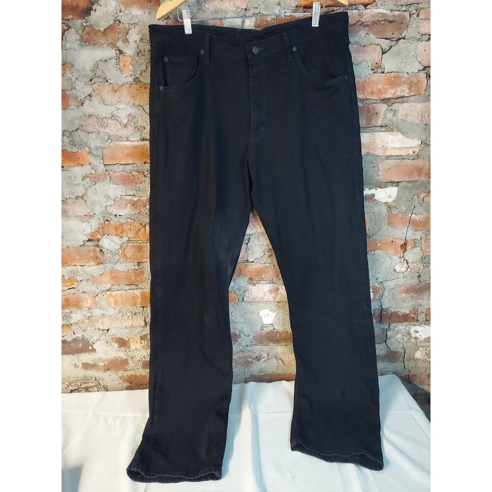 Wrangler Mens Jeans Size 36x34 Black Denim Stretch Cotton Blend Pants